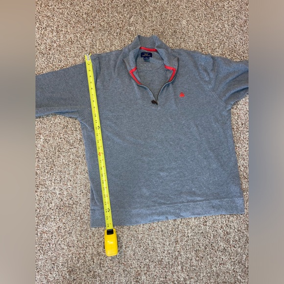 Men’s Brooks Brothers “346” Quarter Zip Pull Over Size XL Dark Gray Shirt - Picture 6 of 9